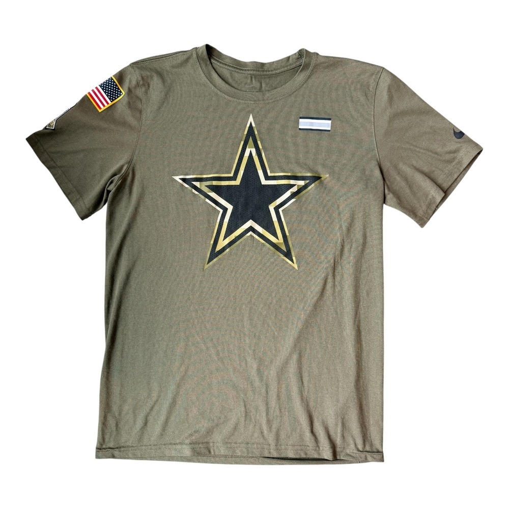Nike Dri-FIT Dallas Cowboys Salute To Service Shirt Mens Small NFL‎ Camo